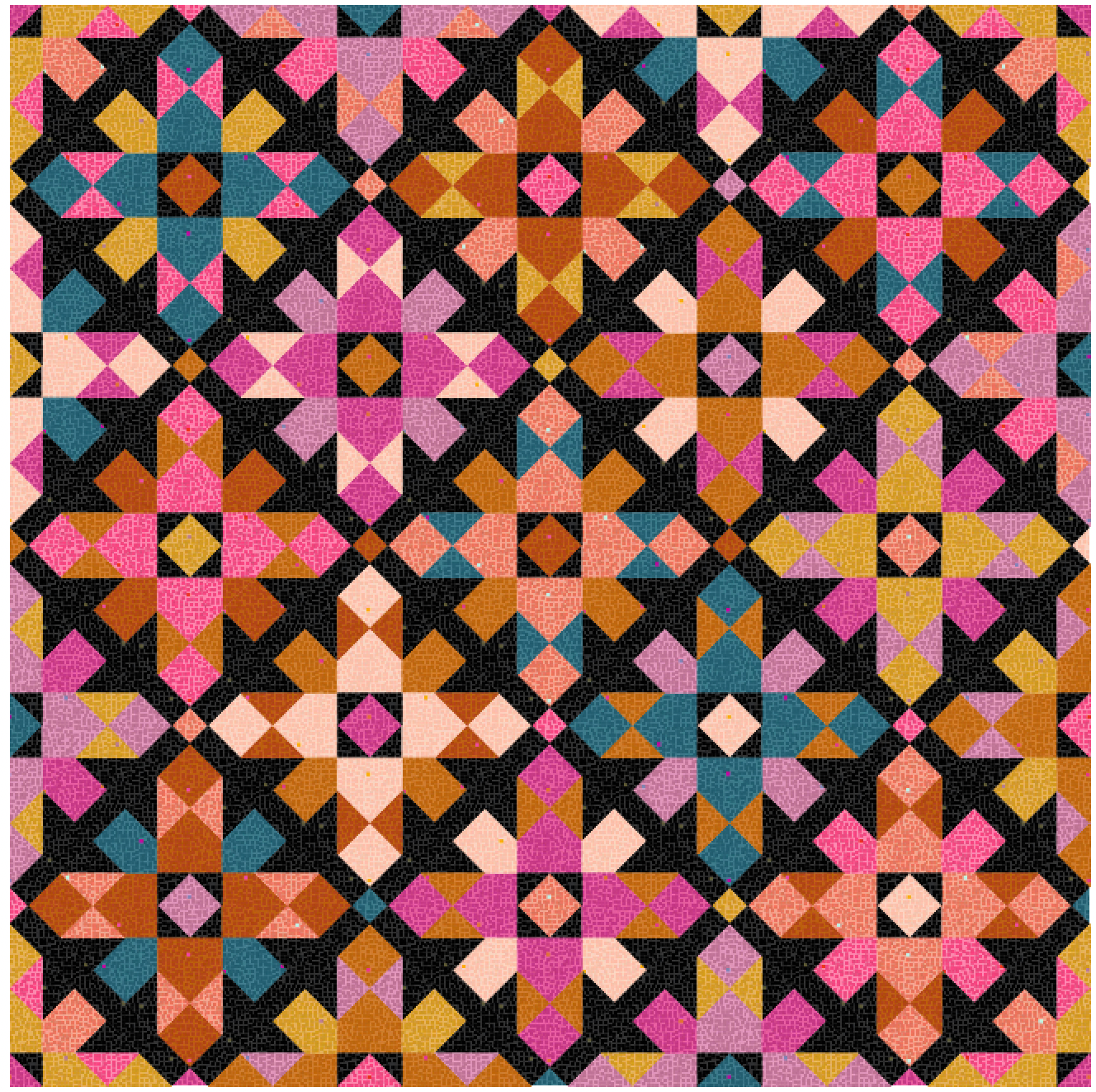 Throw size Easthampton quilt in Pixel by Ruby Star Society