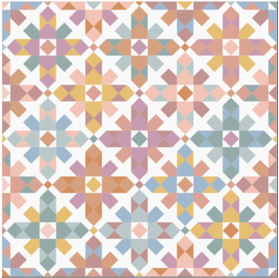 Throw size Easthampton quilt in Sprout Wovens by Fableism