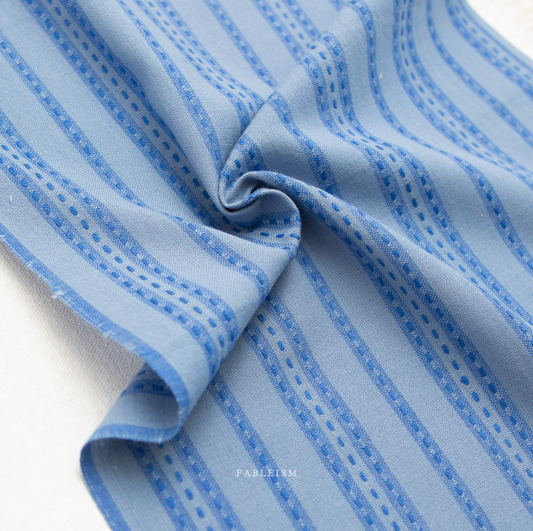 ** PREORDER ** Stitch Stripe in Blue - Fine and Dandy Collection by Fableism Supply Co