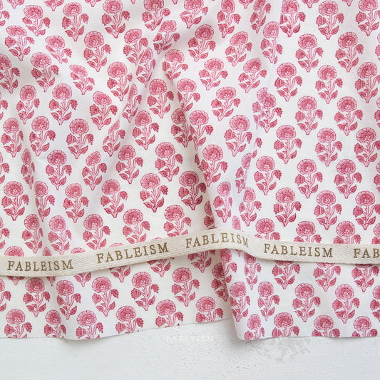 ** PREORDER ** Stamp Floral in PINK - Indian Block Prints: Cottage | Fableism