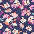 Echinacea in NAVY | Petals and Stitches