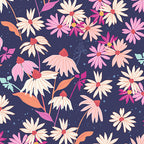 Echinacea in NAVY | Petals and Stitches