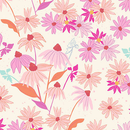 Echinacea in CREAM | Petals and Stitches