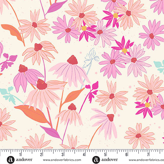 Echinacea in CREAM | Petals and Stitches