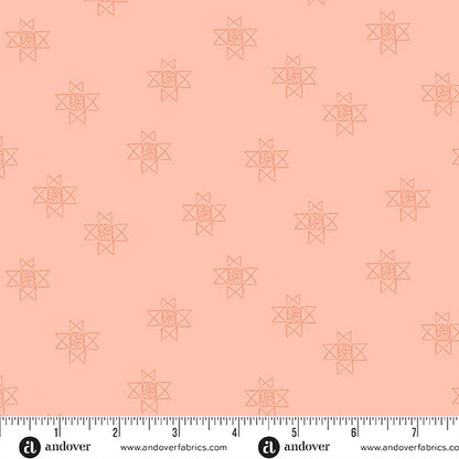 Ohio Star in CORAL | Petals and Stitches