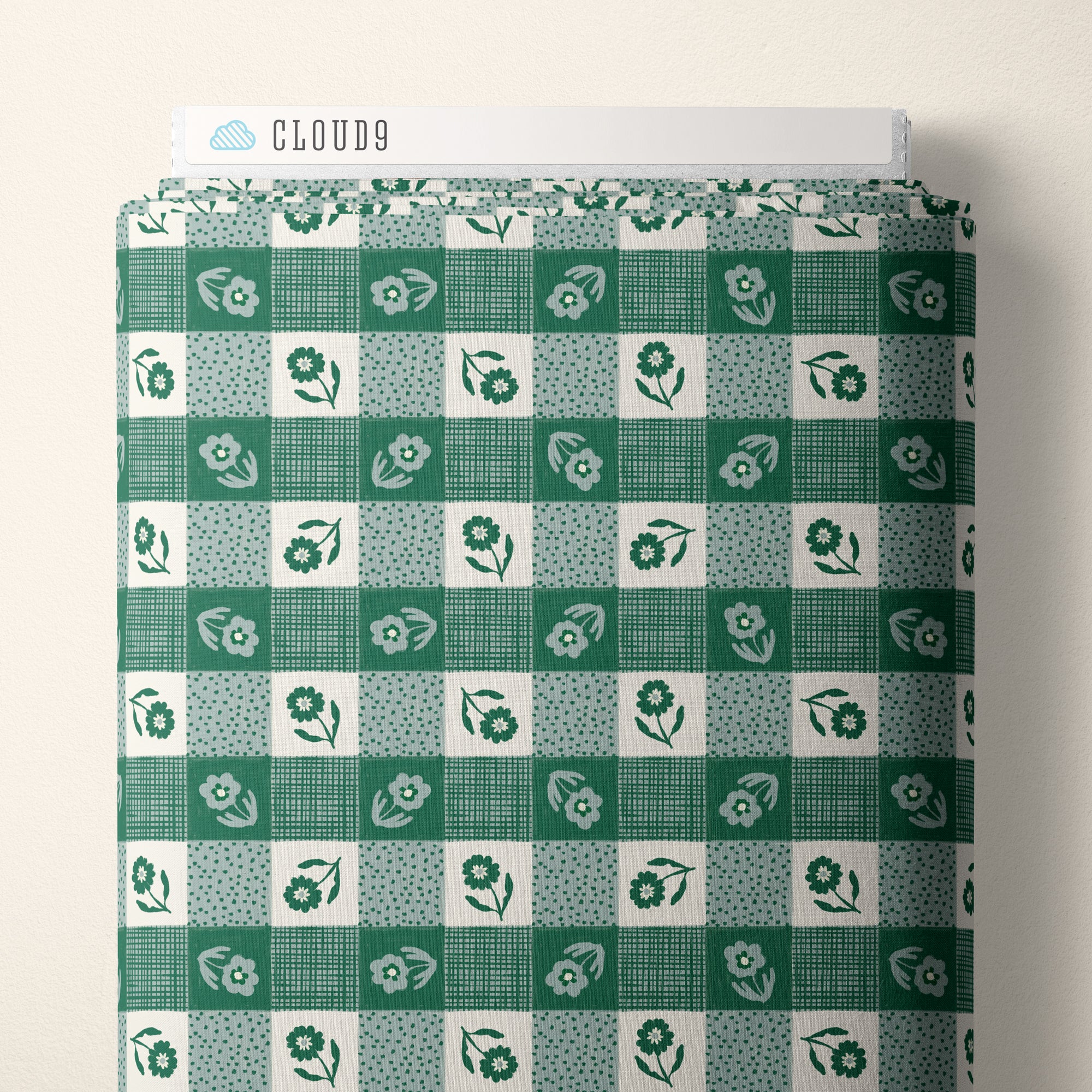 Gingham BLUE/GREEN - Happy Homestead | Cloud9 Fabrics
