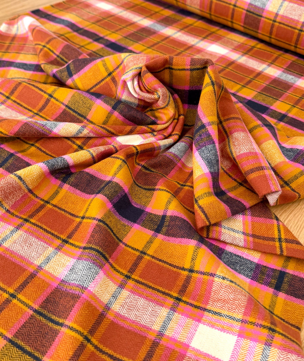 Chevron Plaid Toffee - Highlands Woven FLANNEL | AGF