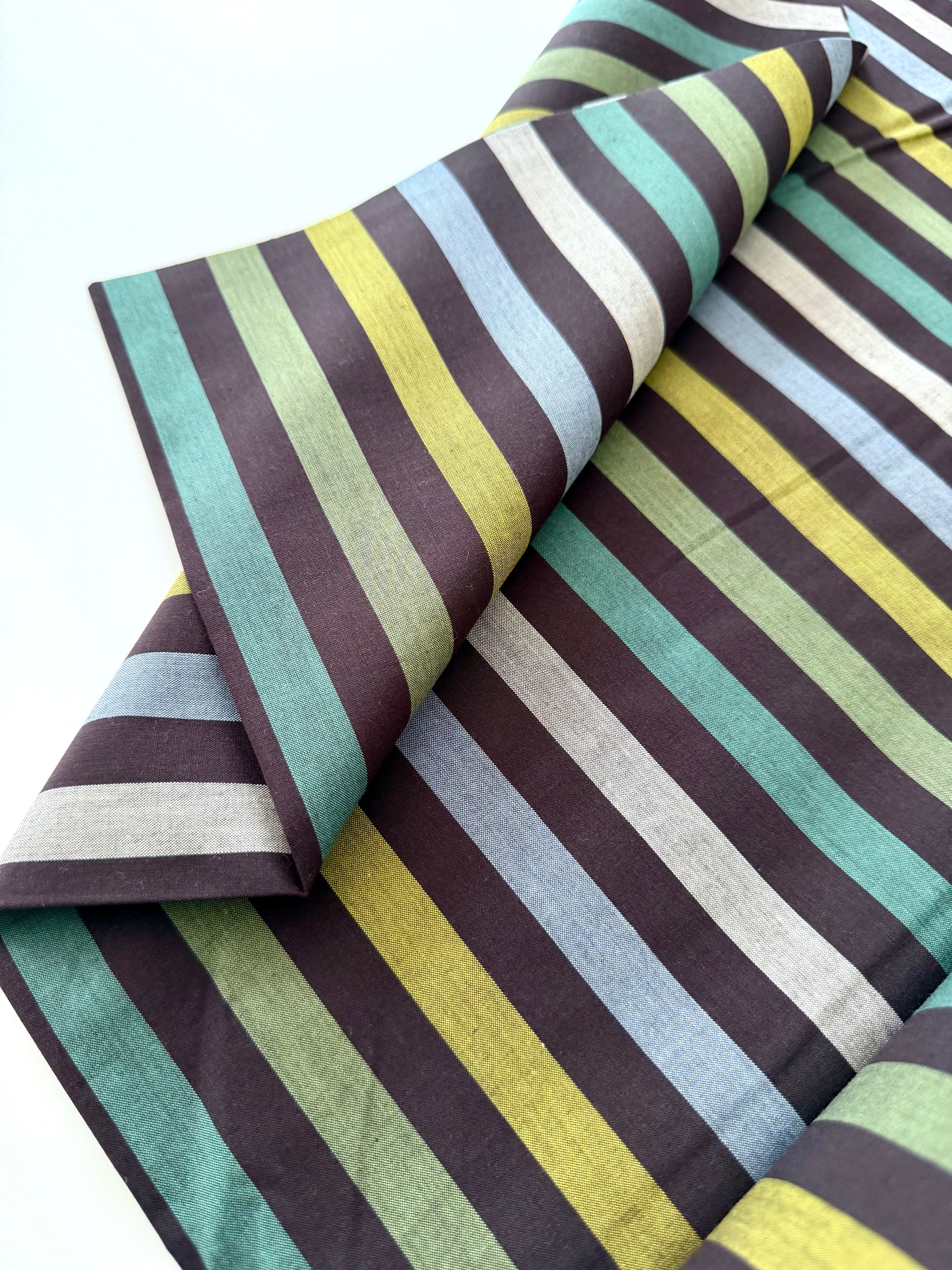 Stripe in Veggie - Picnic Wovens by Suzy Quilts | Art Gallery Fabrics