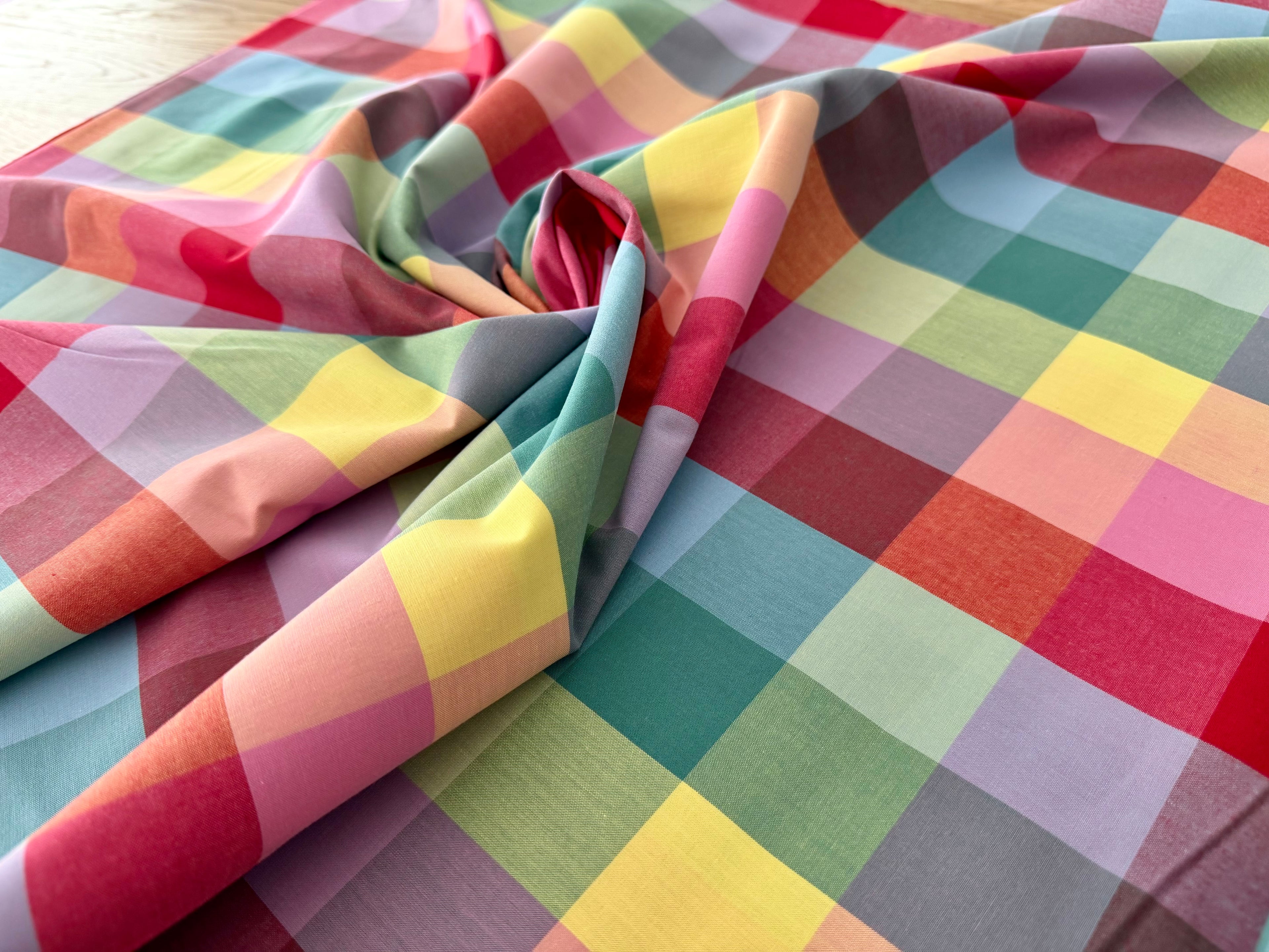 Large Plaid in Rainbow - Picnic Wovens by Suzy Quilts | Art Gallery Fabrics