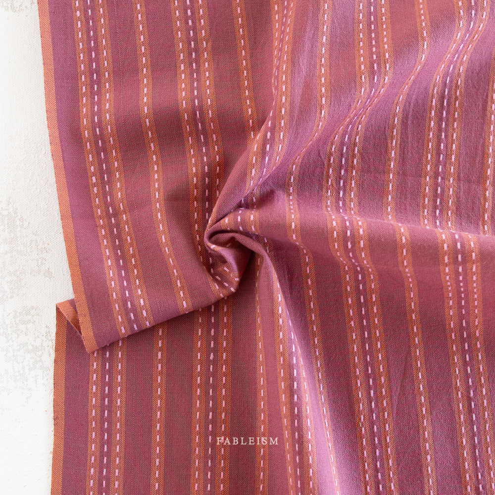 Stitch Stripe in BLACKBERRY | Lucky Loom