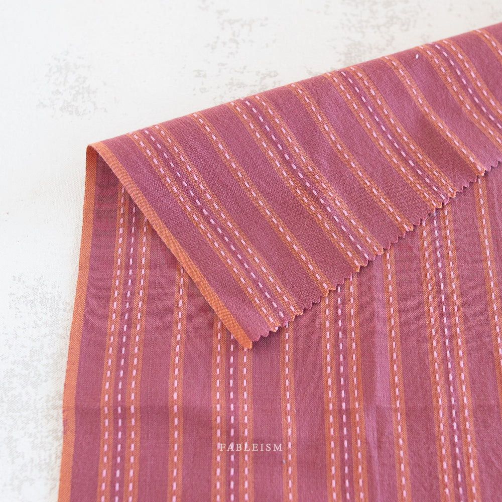 Stitch Stripe in BLACKBERRY | Lucky Loom