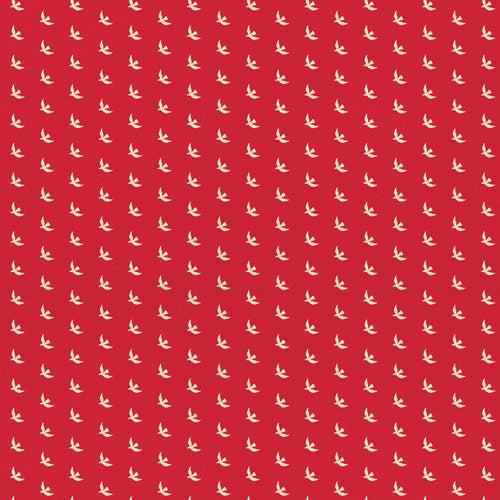 **PREORDER**  Birds in Cardinal - Picnic Wovens by Suzy Quilts | Art Gallery Fabrics