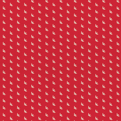 **PREORDER**  Birds in Cardinal - Picnic Wovens by Suzy Quilts | Art Gallery Fabrics