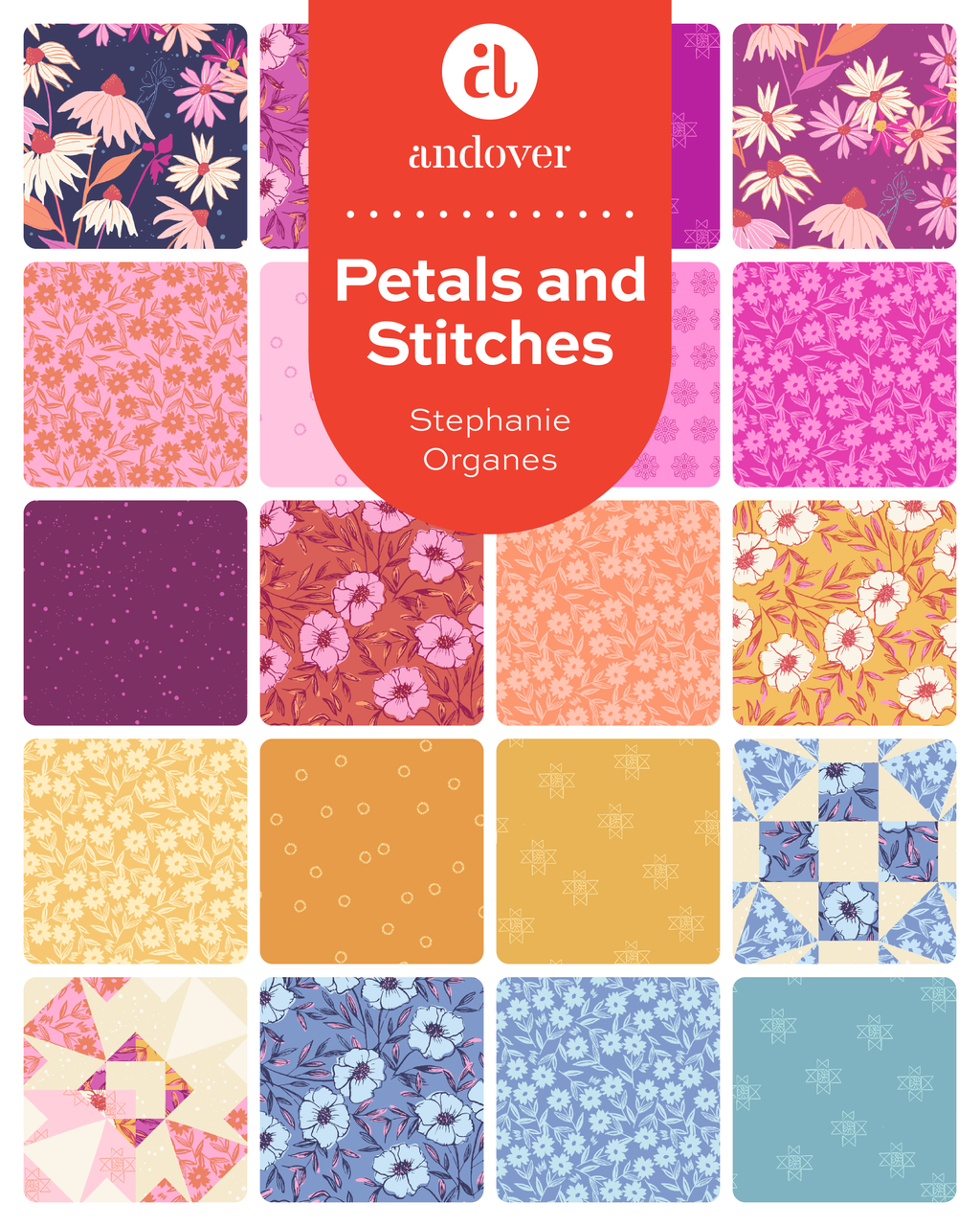 Sunshine Blooms in CORAL | Petals and Stitches