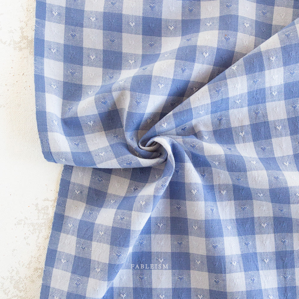 Alice Blue - Dobby Hearts Gingham - Queen of Hearts | Fableism Supply Co