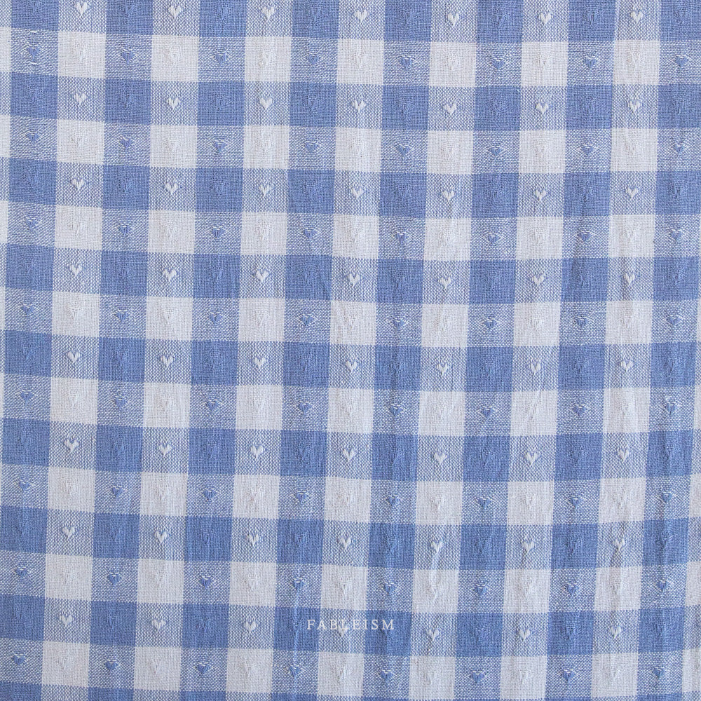 Alice Blue - Dobby Hearts Gingham - Queen of Hearts | Fableism Supply Co