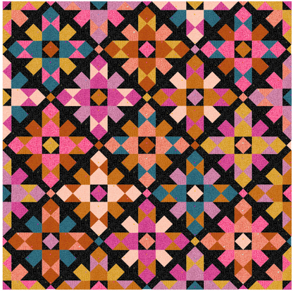 Throw size Easthampton quilt in Pixel by Ruby Star Society