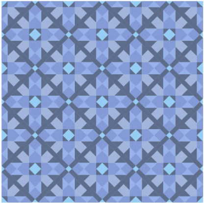 Throw size Easthampton quilt in Robert Kaufman Kona solids