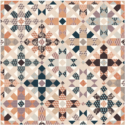 Easthampton throw size quilt in Art Gallery Fabrics Duval collection by Suzy Quilts