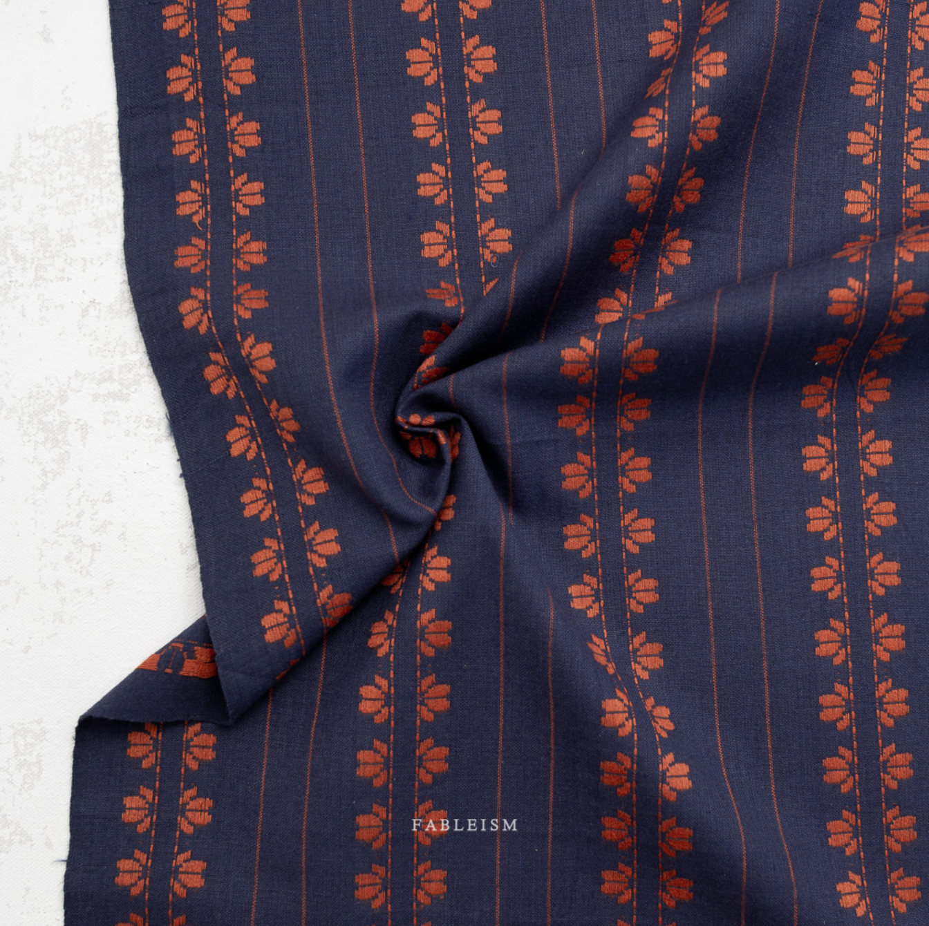 ** PREORDER **  Deco Stripe in Navy/Spice - Fine and Dandy Collection by Fableism Supply Co