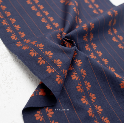 ** PREORDER **  Deco Stripe in Navy/Spice - Fine and Dandy Collection by Fableism Supply Co