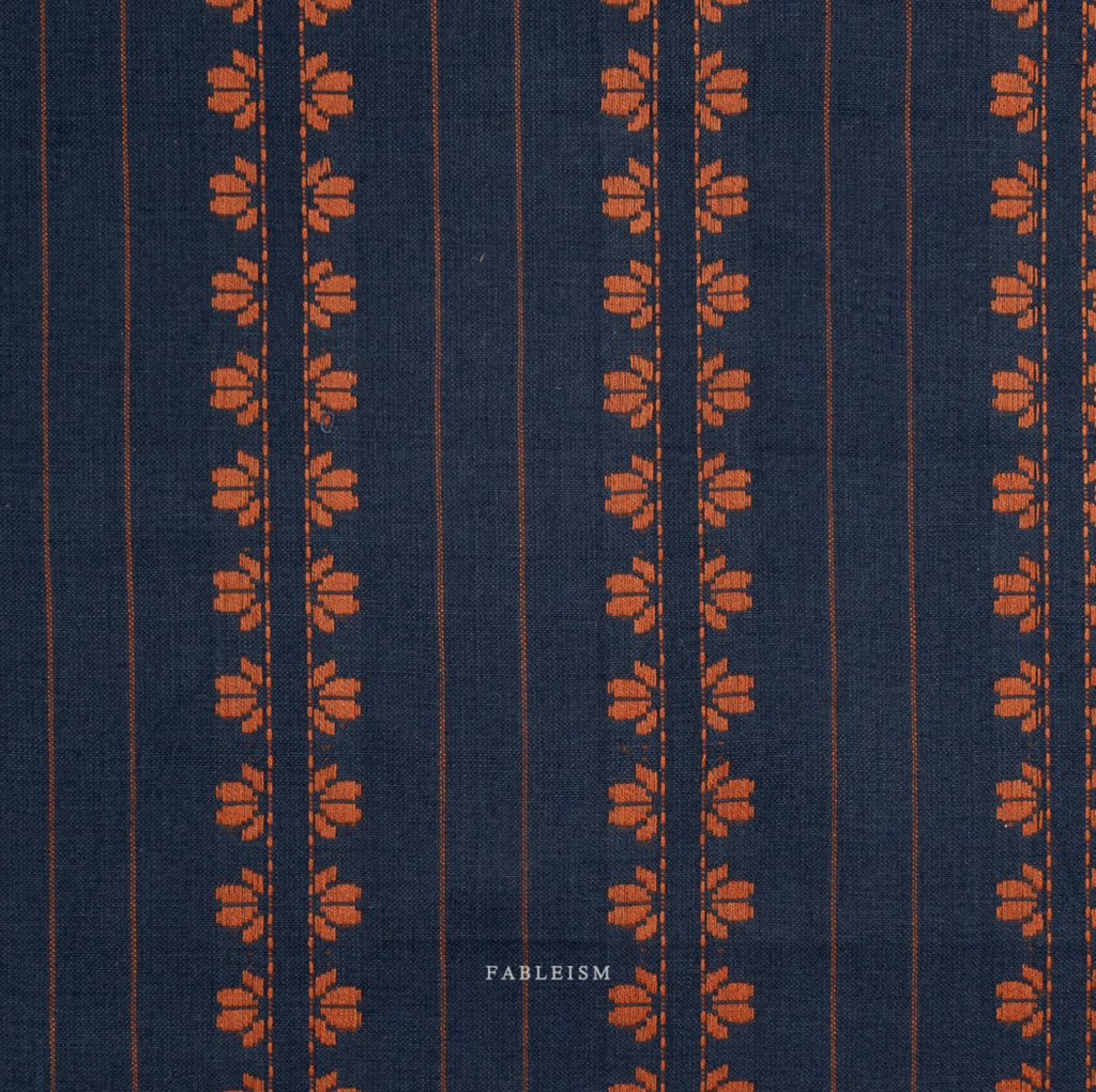 ** PREORDER **  Deco Stripe in Navy/Spice - Fine and Dandy Collection by Fableism Supply Co