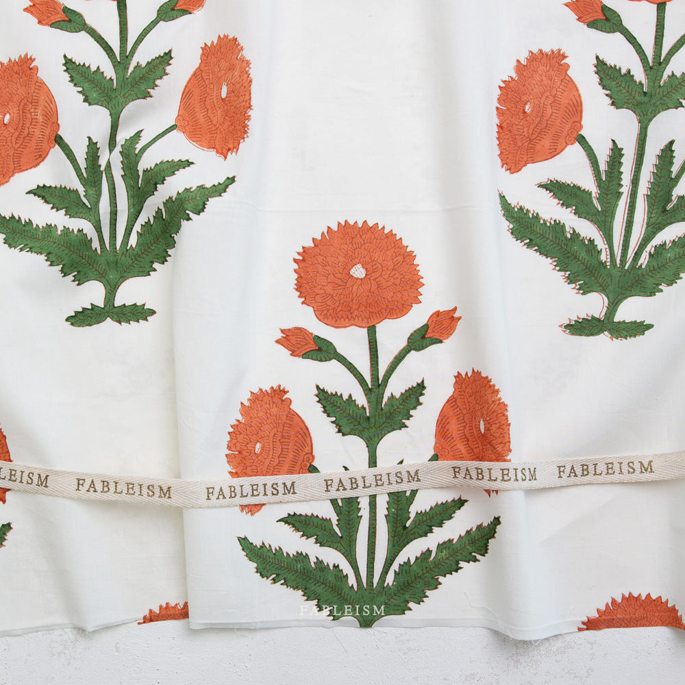 ** PREORDER **  Boho Floral in SIENNA - Indian Block Prints: Cottage | Fableism