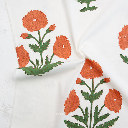 ** PREORDER **  Boho Floral in SIENNA - Indian Block Prints: Cottage | Fableism