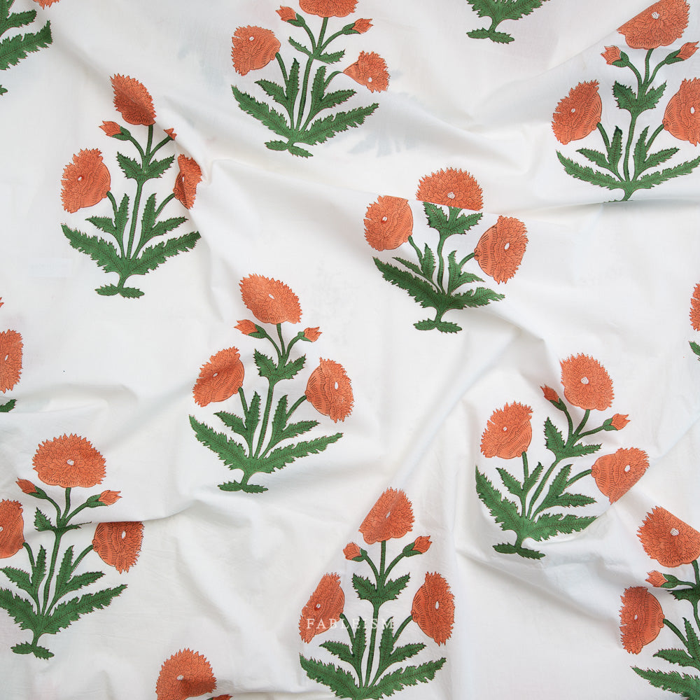 Boho Floral in SIENNA - Indian Block Prints: Cottage | Fableism