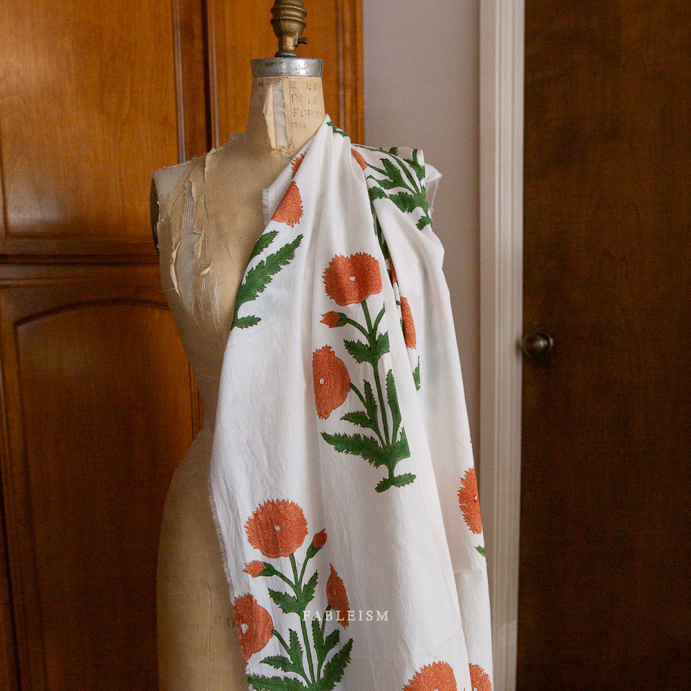 Boho Floral in SIENNA - Indian Block Prints: Cottage | Fableism