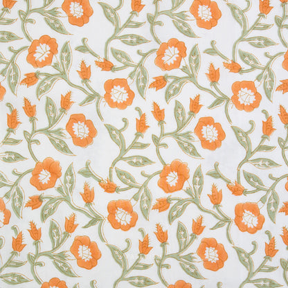 ** PREORDER **  Trumpet Vines in SAGE - Indian Block Prints: Cottage | Fableism