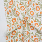 Trumpet Vines in SAGE - Indian Block Prints: Cottage | Fableism