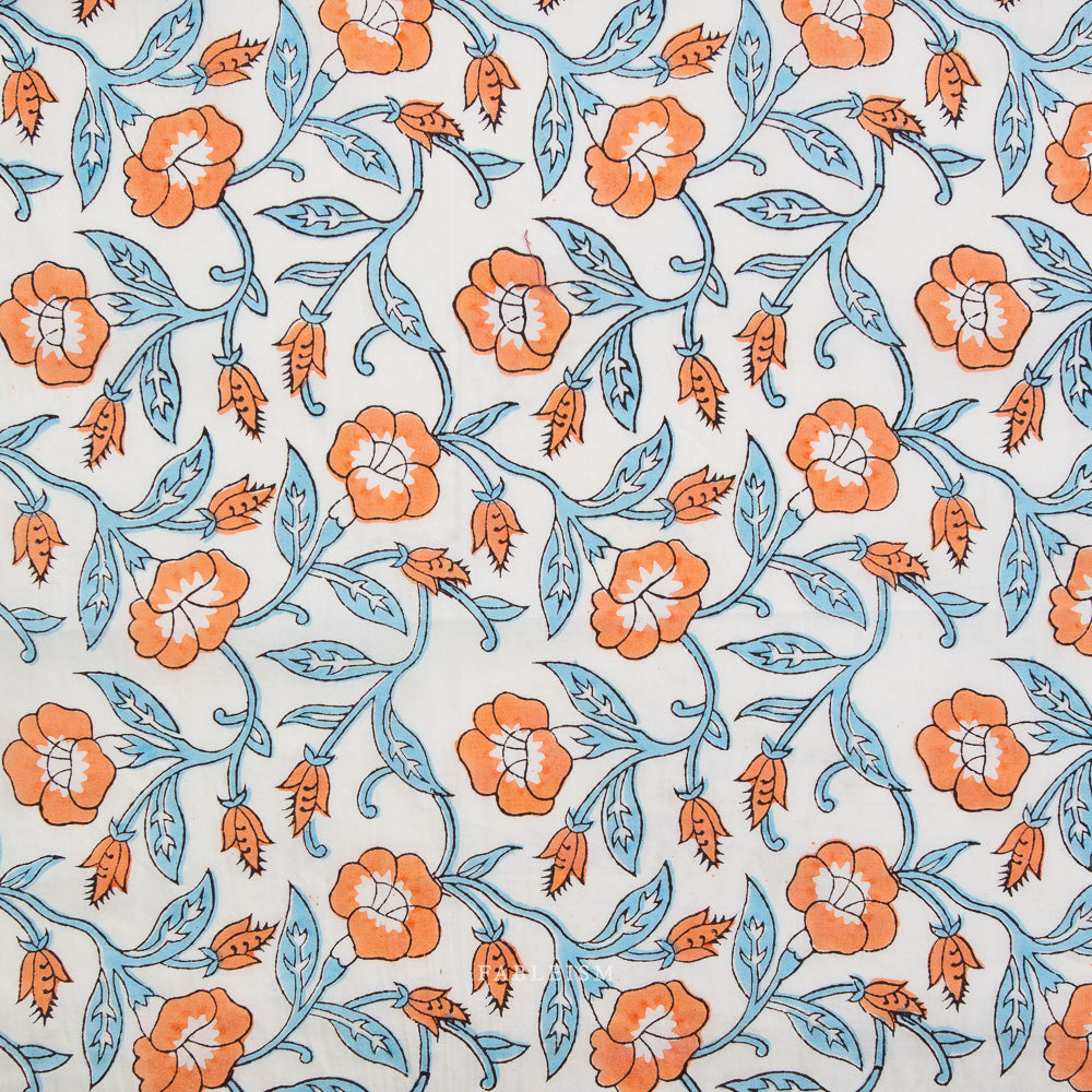 Trumpet Vines in WINTER - Indian Block Prints: Cottage | Fableism