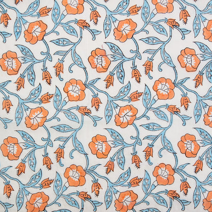 ** PREORDER **  Trumpet Vines in WINTER - Indian Block Prints: Cottage | Fableism