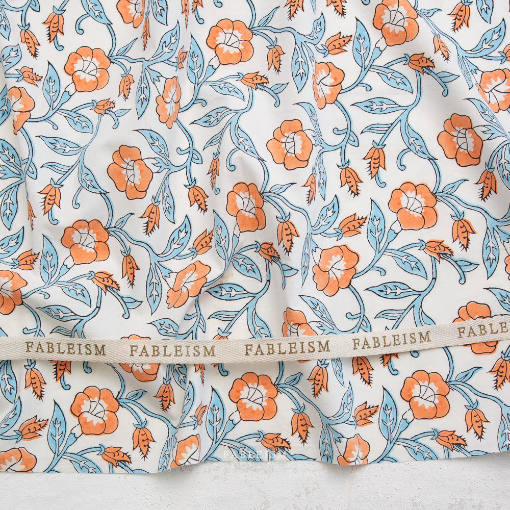 ** PREORDER **  Trumpet Vines in WINTER - Indian Block Prints: Cottage | Fableism