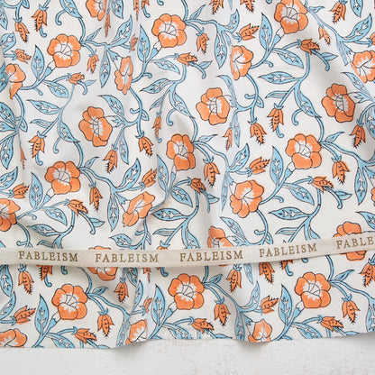 ** PREORDER **  Trumpet Vines in WINTER - Indian Block Prints: Cottage | Fableism