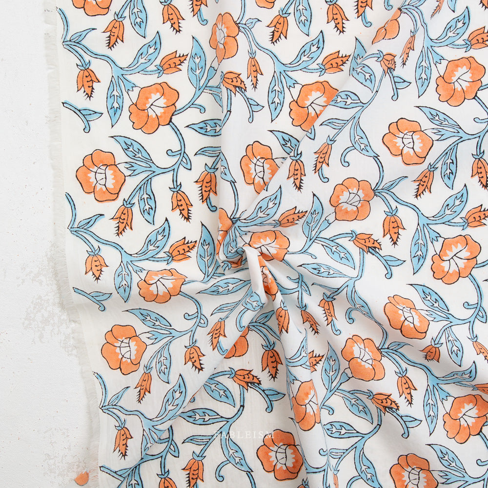 Trumpet Vines in WINTER - Indian Block Prints: Cottage | Fableism