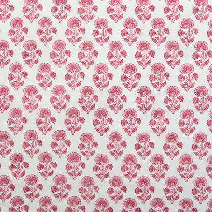 ** PREORDER **  Stamp Floral in PINK - Indian Block Prints: Cottage | Fableism