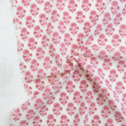 ** PREORDER **  Stamp Floral in PINK - Indian Block Prints: Cottage | Fableism