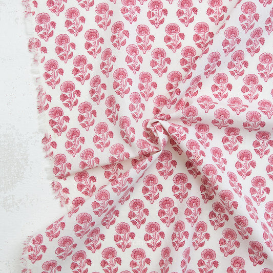 ** PREORDER **  Stamp Floral in PINK - Indian Block Prints: Cottage | Fableism