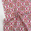 Lattice Floral in PINK - Indian Block Prints: Cottage | Fableism