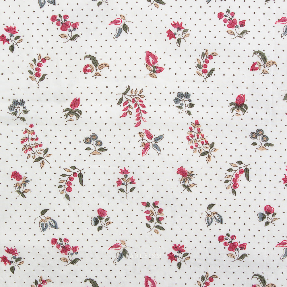 Dottie Floral in CREAM - Indian Block Prints: Cottage | Fableism