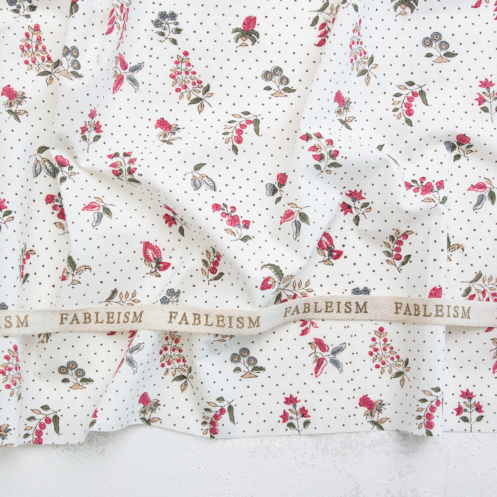 ** PREORDER **  Dottie Floral in CREAM - Indian Block Prints: Cottage | Fableism