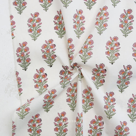 ** PREORDER **  Wild Floral in BLUSHING - Indian Block Prints: Cottage | Fableism