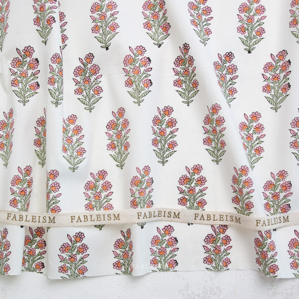 ** PREORDER **  Wild Floral in BLUSHING - Indian Block Prints: Cottage | Fableism