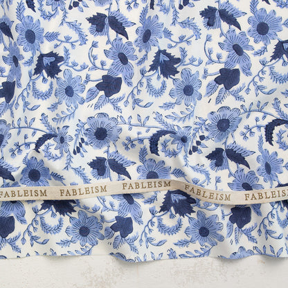 ** PREORDER **  Country Floral in BLUE - Indian Block Prints: Cottage | Fableism