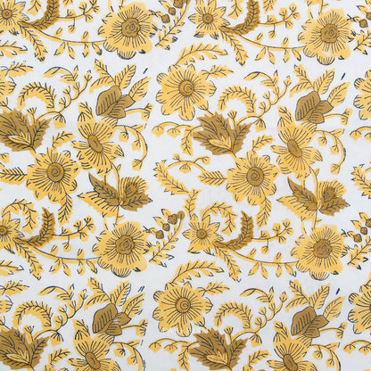 ** PREORDER **  Country Floral in YELLOW - Indian Block Prints: Cottage | Fableism