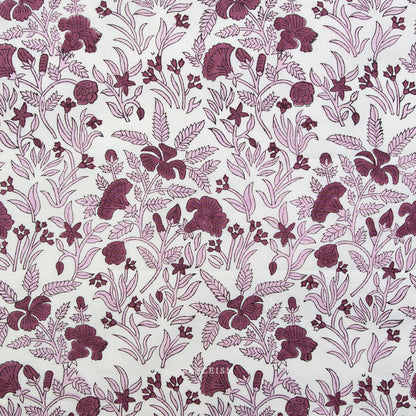 ** PREORDER **  Cozy Floral in PURPLE - Indian Block Prints: Cottage | Fableism