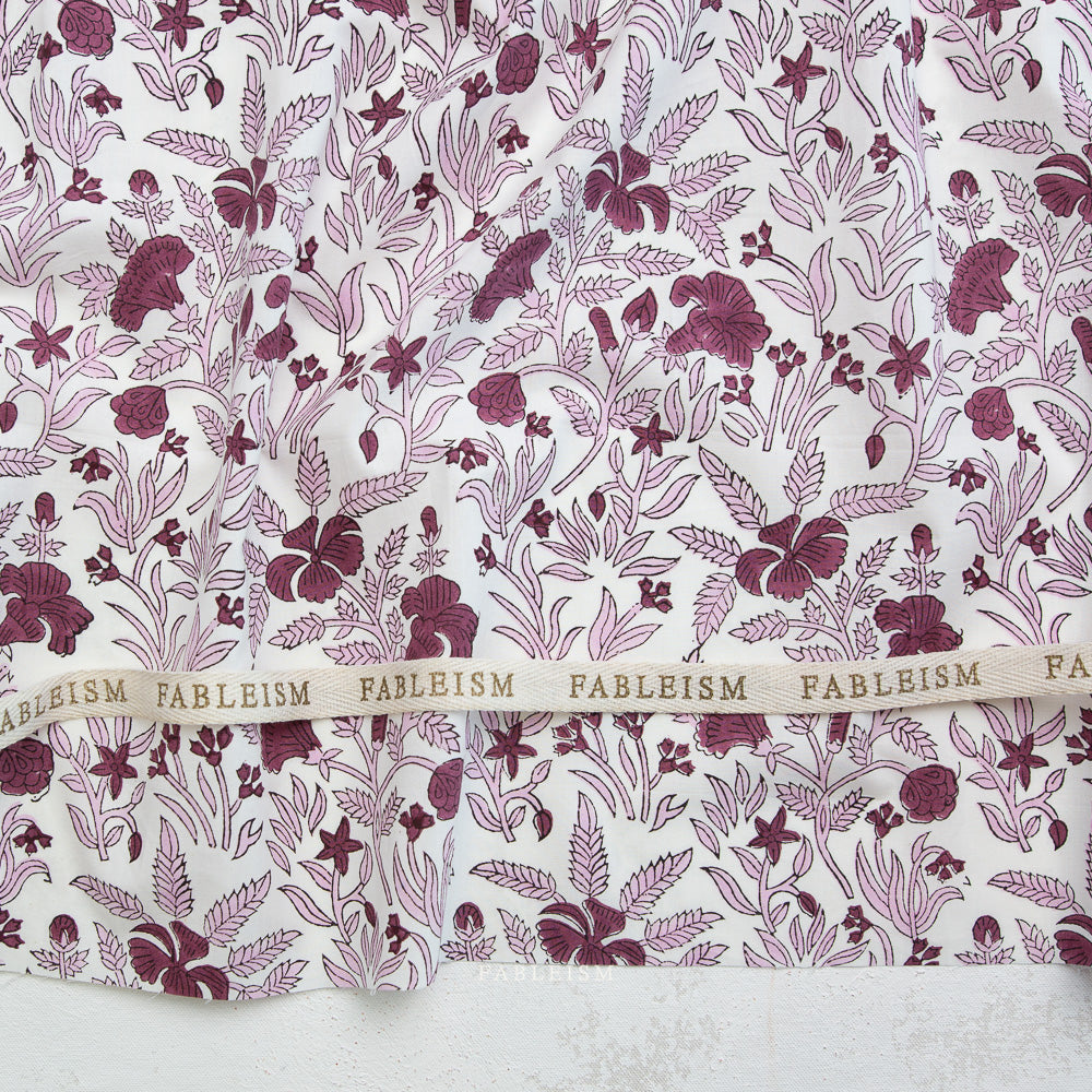 ** PREORDER **  Cozy Floral in PURPLE - Indian Block Prints: Cottage | Fableism