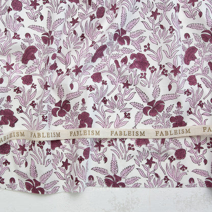 ** PREORDER **  Cozy Floral in PURPLE - Indian Block Prints: Cottage | Fableism